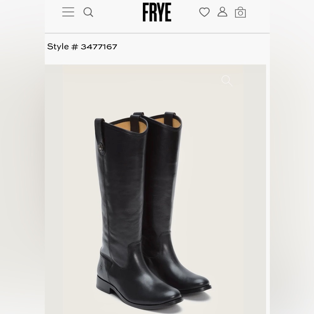 Frye Melissa Women’s black button boot- tall riding boot size 10M